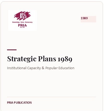 Strategic Plans 1989